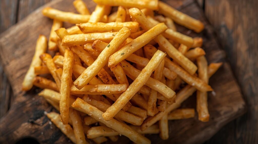 golden, crispy, and perfectly salted french fries